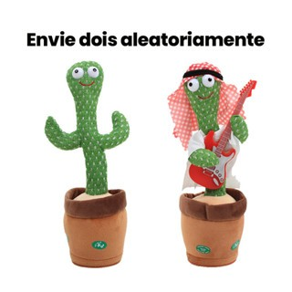 Cacto dançante falante interativo com som Musicas Repete Falas presente dia das crianças Presentes de Natal