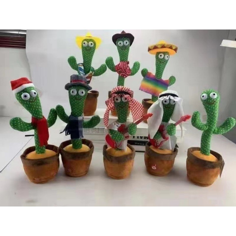 Cacto dançante falante interativo com som Musicas Repete Falas presente dia das crianças Presentes de Natal